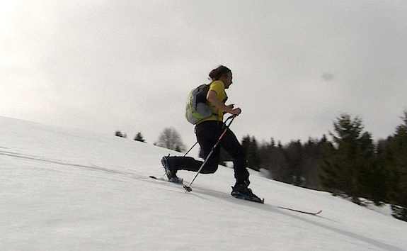 Test des skis à la descente